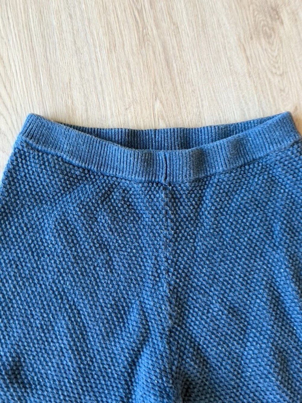 Free People Textured Knit Sweater Pants wide leg Small Navy - Picture 6 of 8